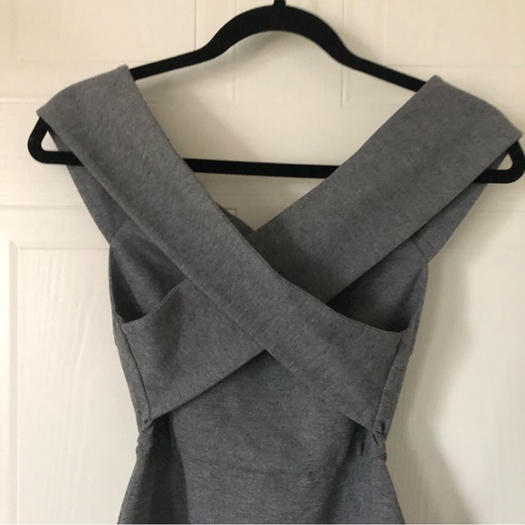 Aritzia-Talula Vandell Grey Cross Back Dress - Picture 3 of 11